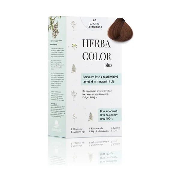 Farba za kosu HERBA COLOR PLUS 6R bakarno tamno plava