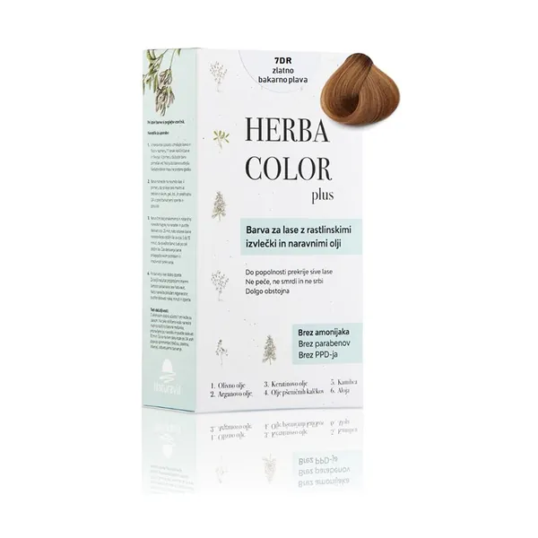 Farba za kosu HERBA COLOR PLUS 7DR zlatno bakarno plava