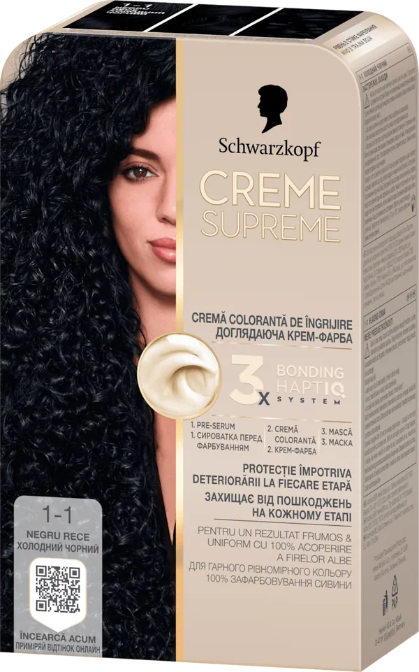 Farba za kosu SCHWARZKOPF Creme Supreme 1-1 cool black