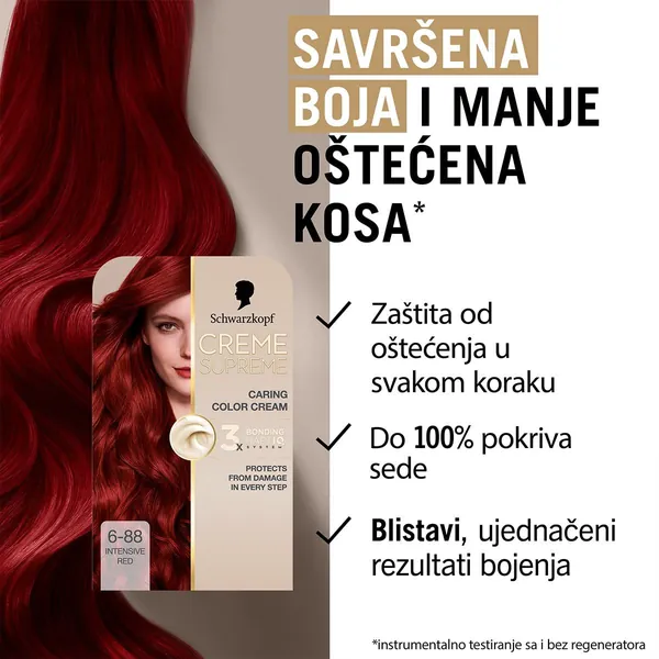 Farba za kosu SCHWARZKOPF Creme Supreme 6-88 intense red