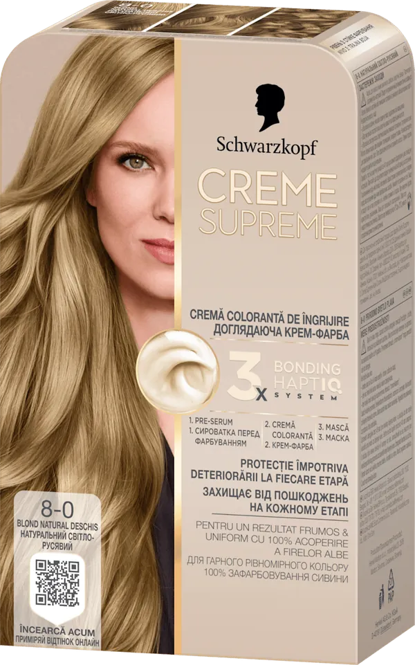 Farba za kosu SCHWARZKOPF Creme Supreme 8-0 blond natural
