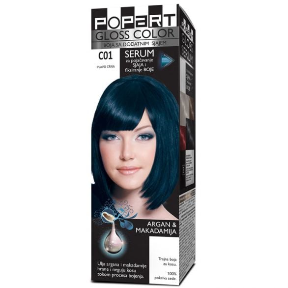 Farba za kosu STILL POPART C01 Plavo crna