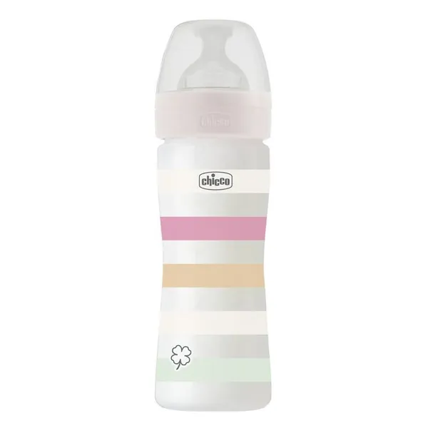 Flašice CHICCO WB plastična 250ml, silikon,devojčice