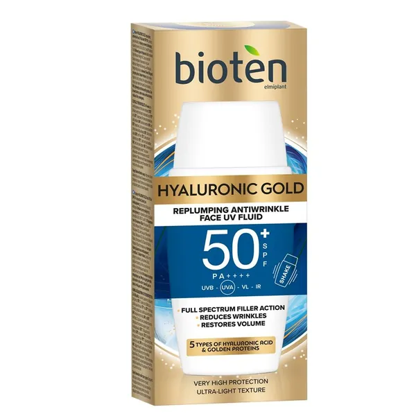 Fluid za lice BIOTEN hyaluronic gold obnavljajući SPF 50+