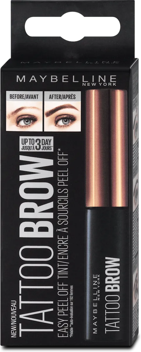 Gel za obrve MAYBELLINE NEW YORK Peel-off gel Tattoo Brow u boji Medium Brown