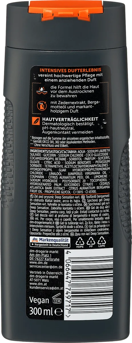 Gel za tuširanje BALEA MEN Deep sensational 4u1 300ml