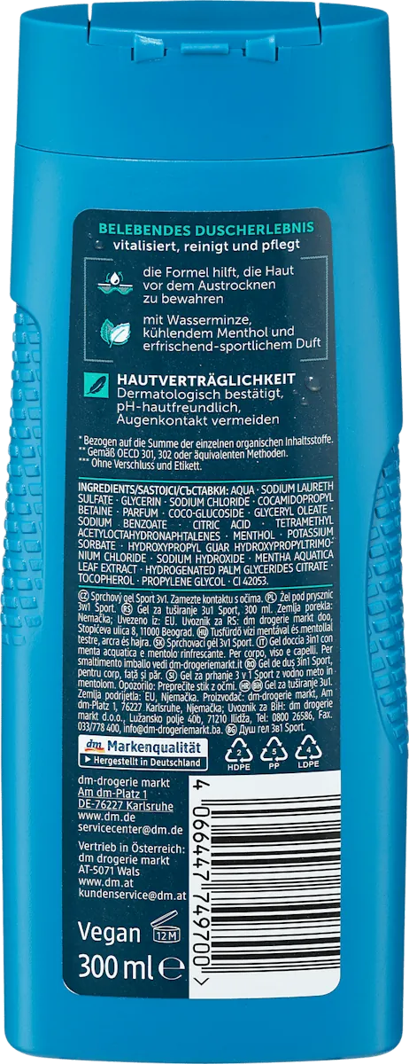 Gel za tuširanje BALEA MEN Sport 3u1 300ml