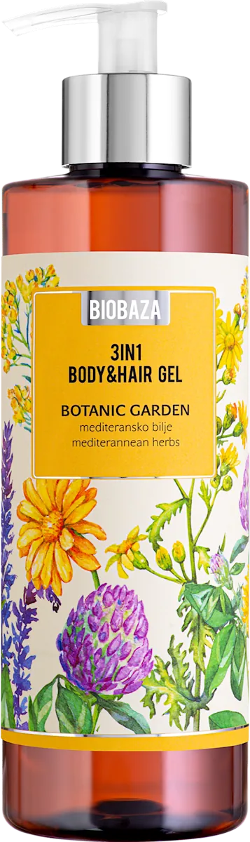 Gel za tuširanje i šampon za kosu BIOBAZA Botanic Garden 3u1 400ml