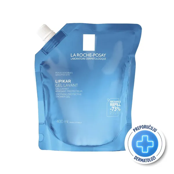 Gel za tuširanje LA ROCHE POSAY lipikar gel lavant beba, dece i odraslih, za suhu kožu refill 400ml