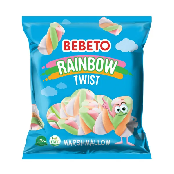 Gumene bombone BEBETO marshmallow rainbow twist 60g