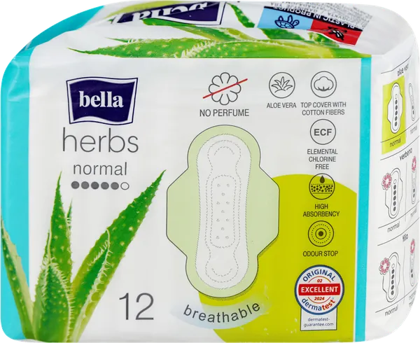 Higijenski ulošci BELLA herbs aloe vera sa krilcima 12 komada