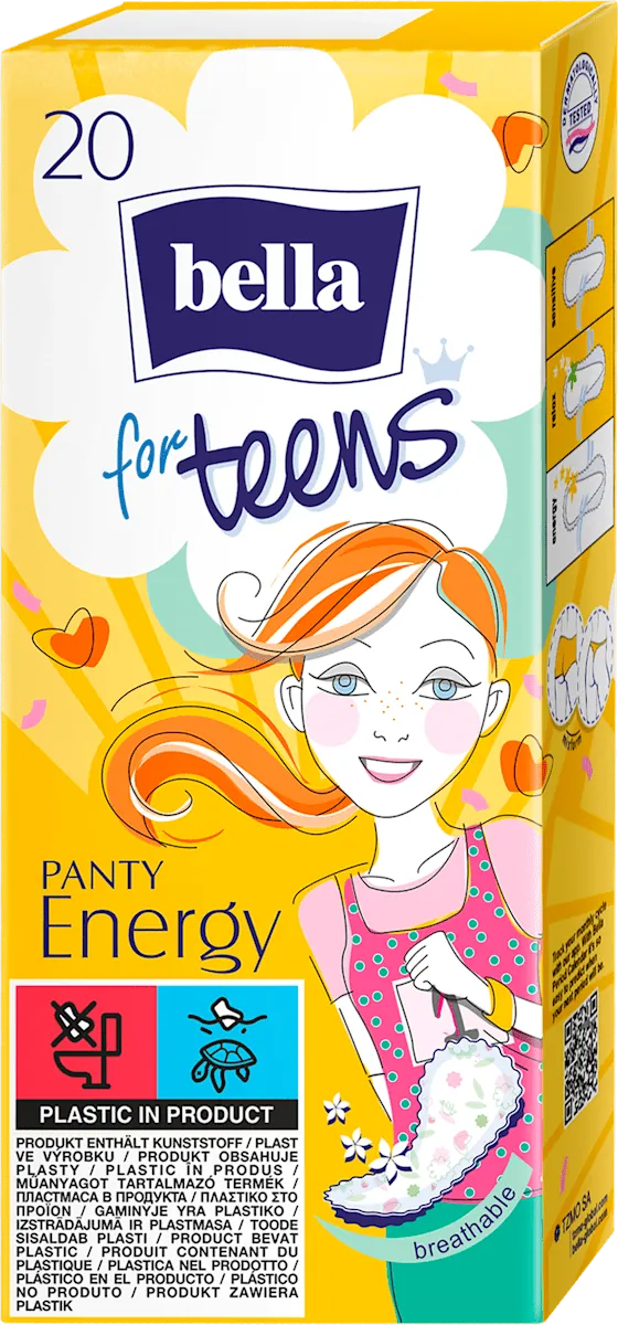 Higijenski ulošci BELLA Teens panty Energy dnevni 20 komada