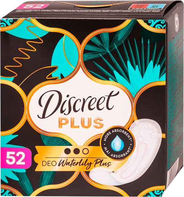 Higijenski ulošci DISCREET Deo Waterlilly plus 52kom