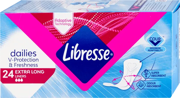 Higijenski ulošci LIBRESSE extra long dnevni 24kom