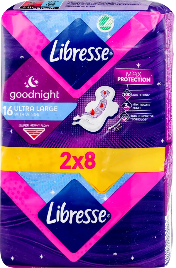 Higijenski ulošci LIBRESSE Ultra Goodnight 16kom