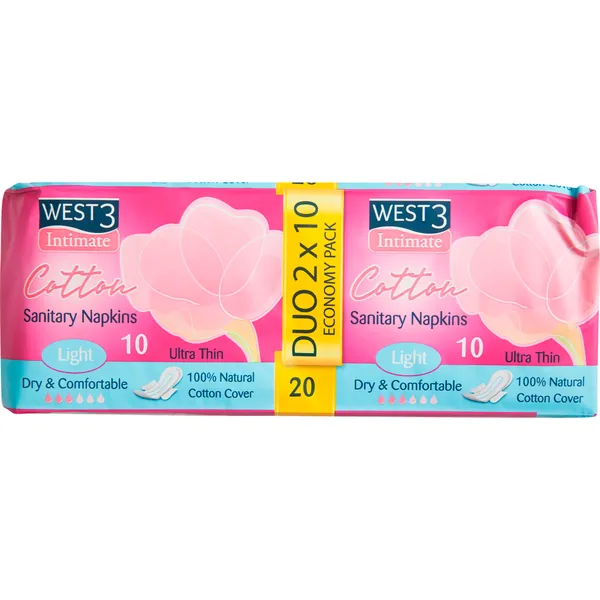 Higijenski ulošci WEST 3 intimate light 2x10kom