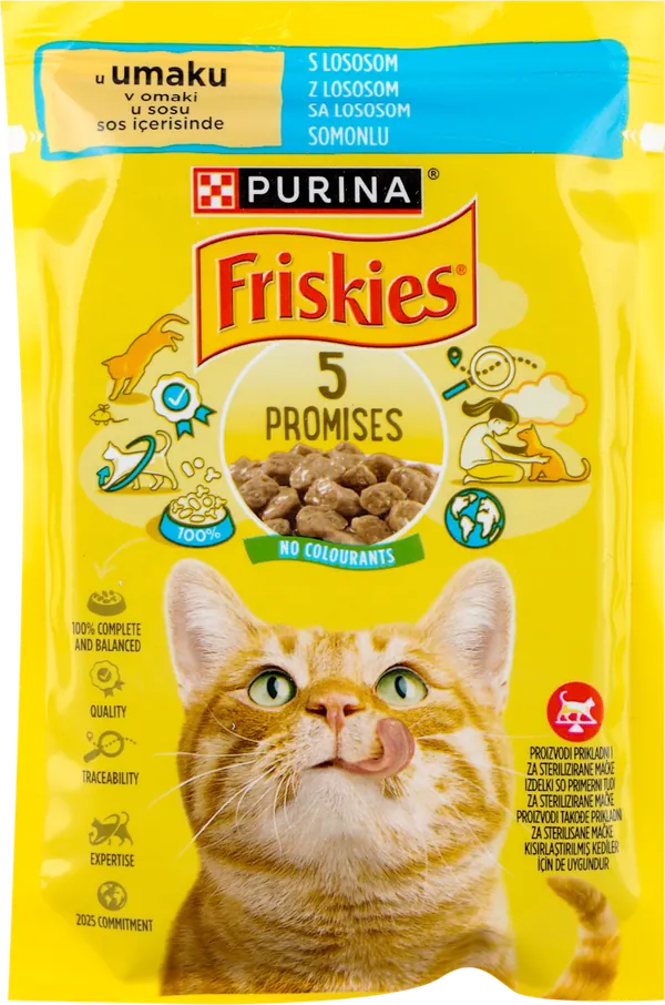 Hrana za mačke FRISKIES losos i tuna 85g