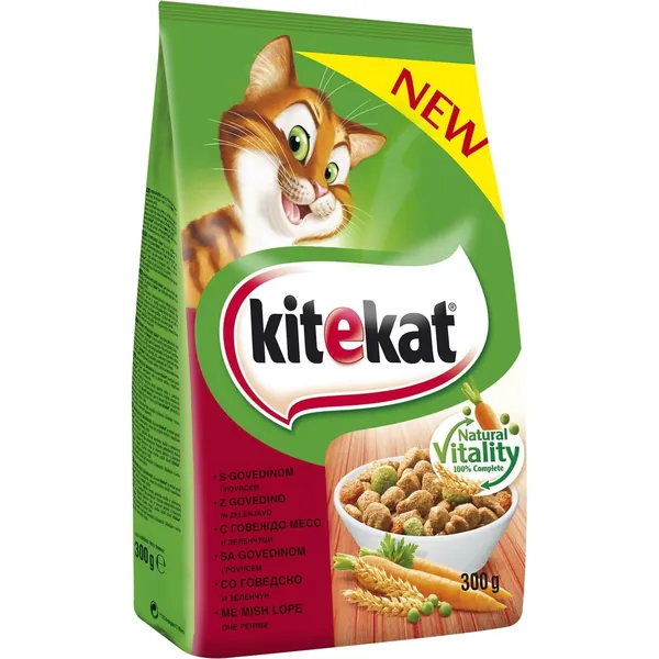 Hrana za mačke KITEKAT briketi gov. i povrće 300g