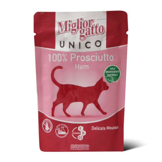 Hrana za mačke MG UNICO šunka 100% mus 85g