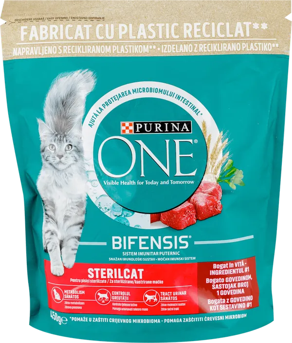Hrana za mačke PURINA One govedina 450g