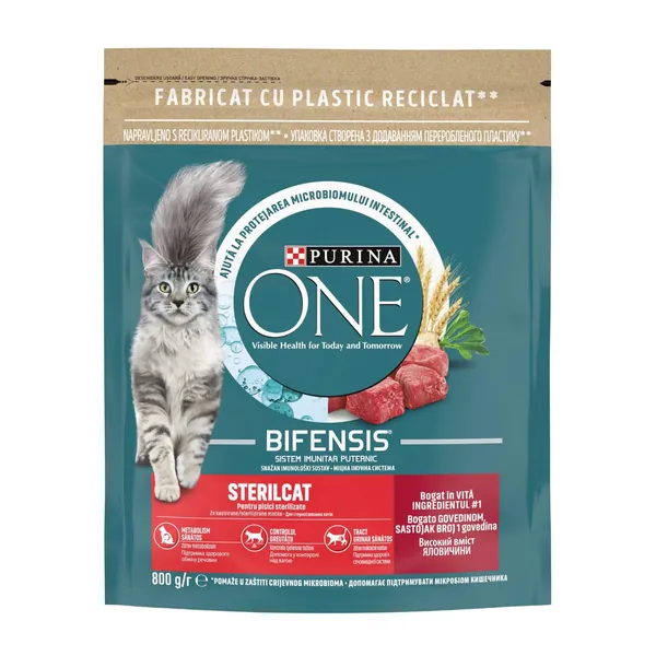 Hrana za mačke PURINA One za sterilisane mačke govedina 800g