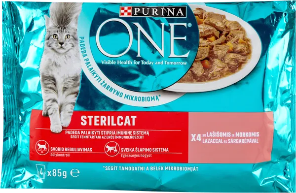 Hrana za mačke PURINA One za sterilisane mačke losos 4x85g
