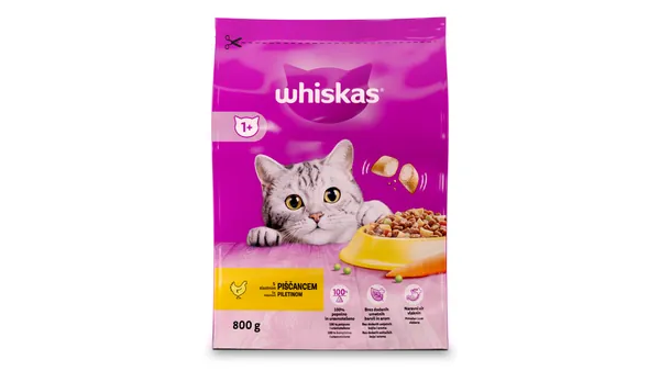Hrana za mačke WHISKAS Adult briketi za mačke piletina 800g