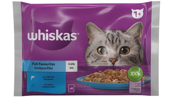 Hrana za mačke WHISKAS Adult riba 4x85g