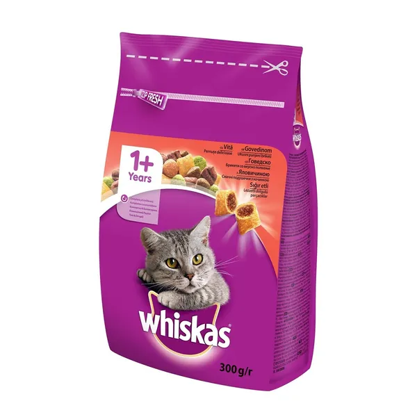 Hrana za mačke WHISKAS briketi govedine 300g