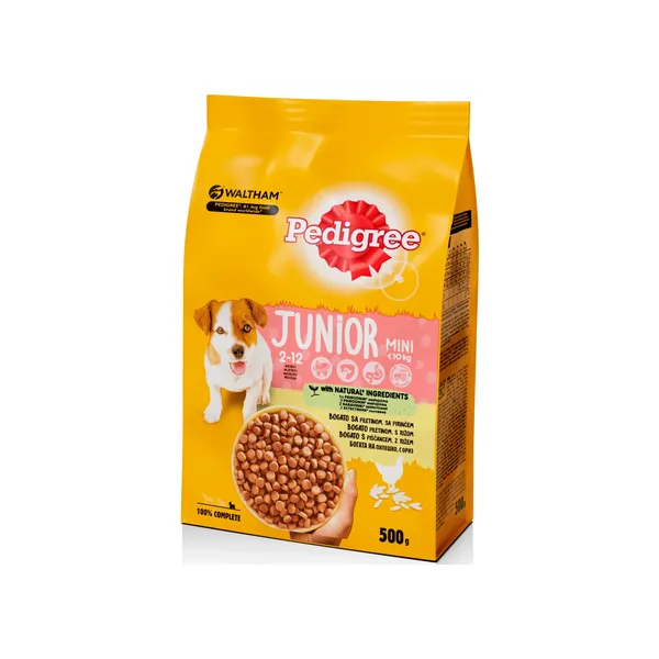 Hrana za pse PEDIGREE Junior mini piletina i pirinač 500g
