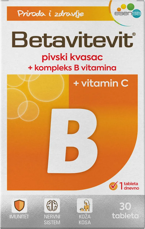 Imunitet ESENSA Betavitevit B pivski kvasac sa vitaminima B kompleksa, 30 tableta