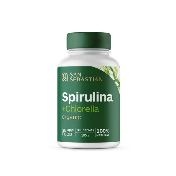 Imunitet SAN SEBASTIAN Spirulina + Chlorella, 300 tableta