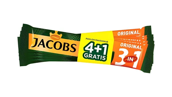 Instant kafa JACOBS 3u1 15,2g 4+1 gratis