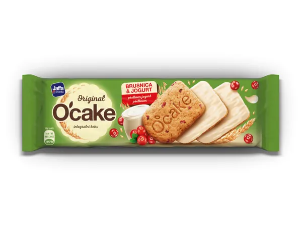Integralni keks O`CAKE jogurt i brusnica 152g