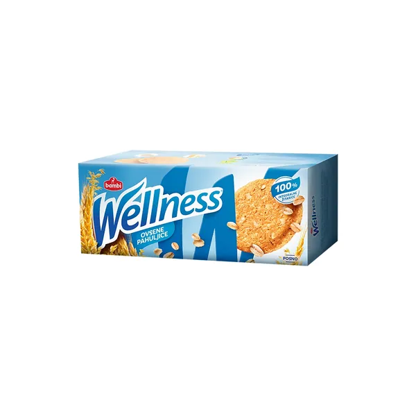 Integralni keks WELLNESS ovsene pahuljice 210g