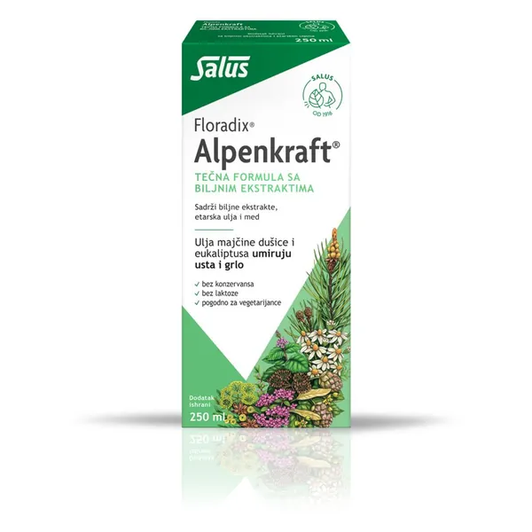 Jačanje organizma SALUS Floradix AlpenkraftÂ®, tečna formula sa biljnim ekstaktima, 250ml
