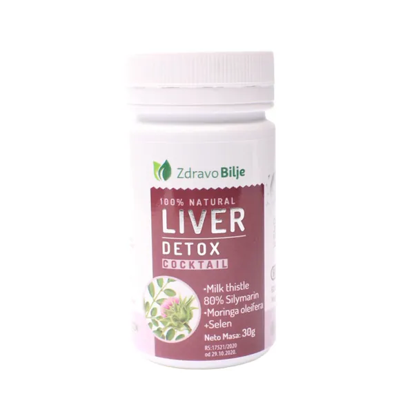 Jetra i detoksikacija ZDRAVO BILJE Liver Detox Coctail 60 kapsula/30 gr, za zaštitu jetre i detoksikaciju