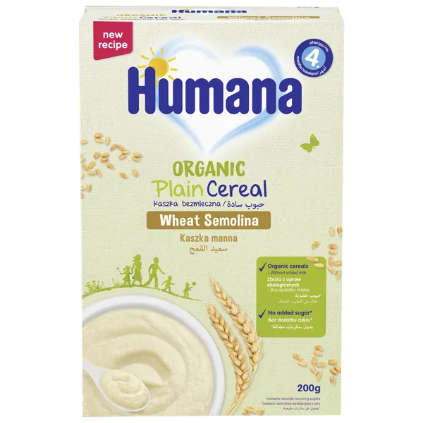 Kašica HUMANA organska bezmlečna sa grizom 200g