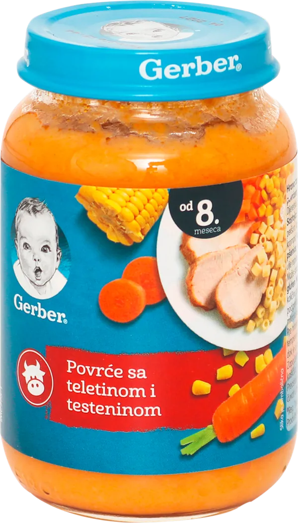 Kašice GERBER kašica povrće, teletina i rezanci 190g