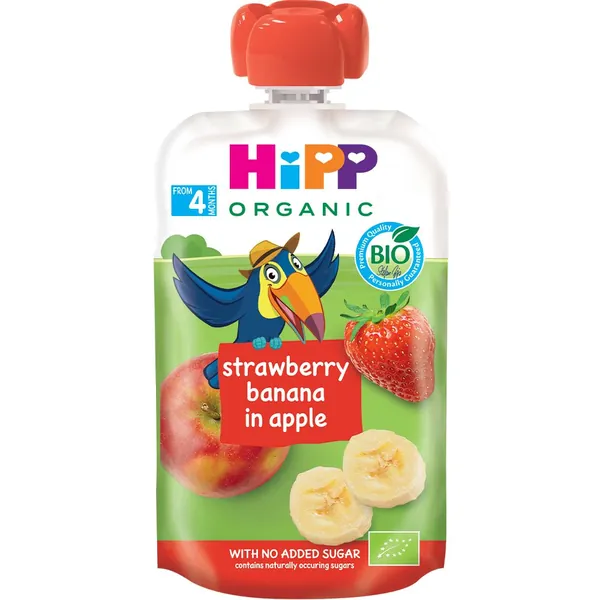 Kašice HIPP voćni užitak jagoda banana i jabuka 90g