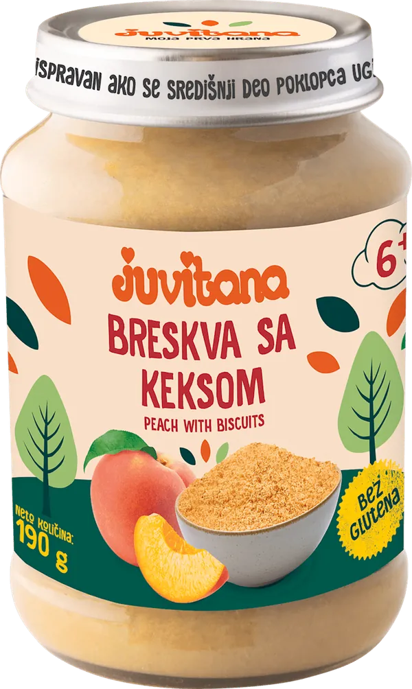 Kašice JUVITANA kašica od breskve i keksa 190g