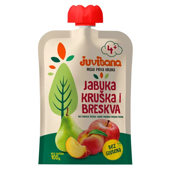 Kašice JUVITANA voćna kašica jabuka kruška i breskva 100g