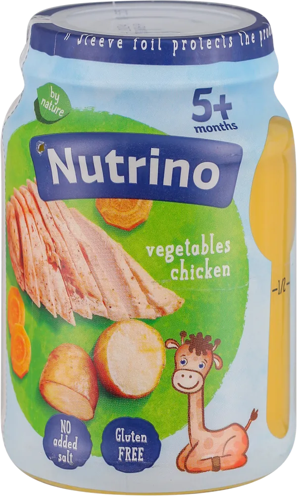 Kašice NUTRINO kašica sa mesom, piletinom i povrćem 5m+, 190g