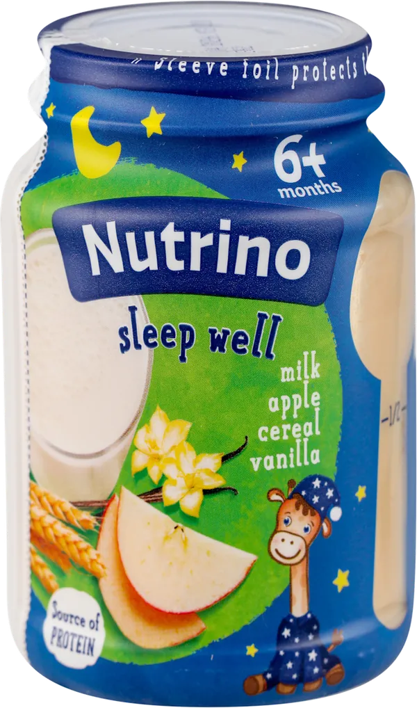 Kašice NUTRINO mlečna kašica sa jabukom, pšenicom i vanilom 6m+,190g