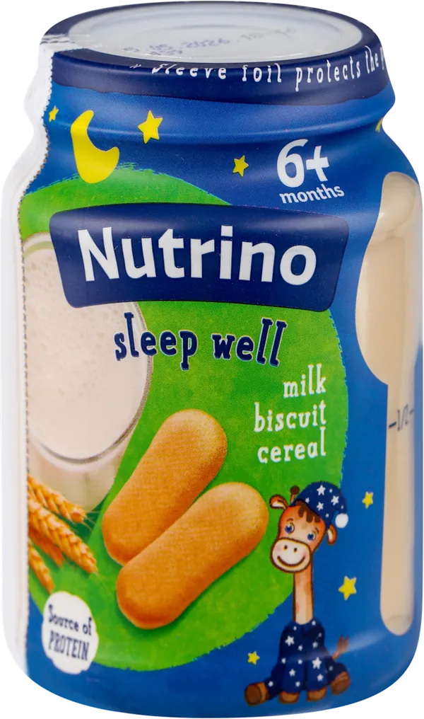 Kašice NUTRINO mlečna kašica sa keksom i pšenicom 190g, za uzrast od 6+ meseci