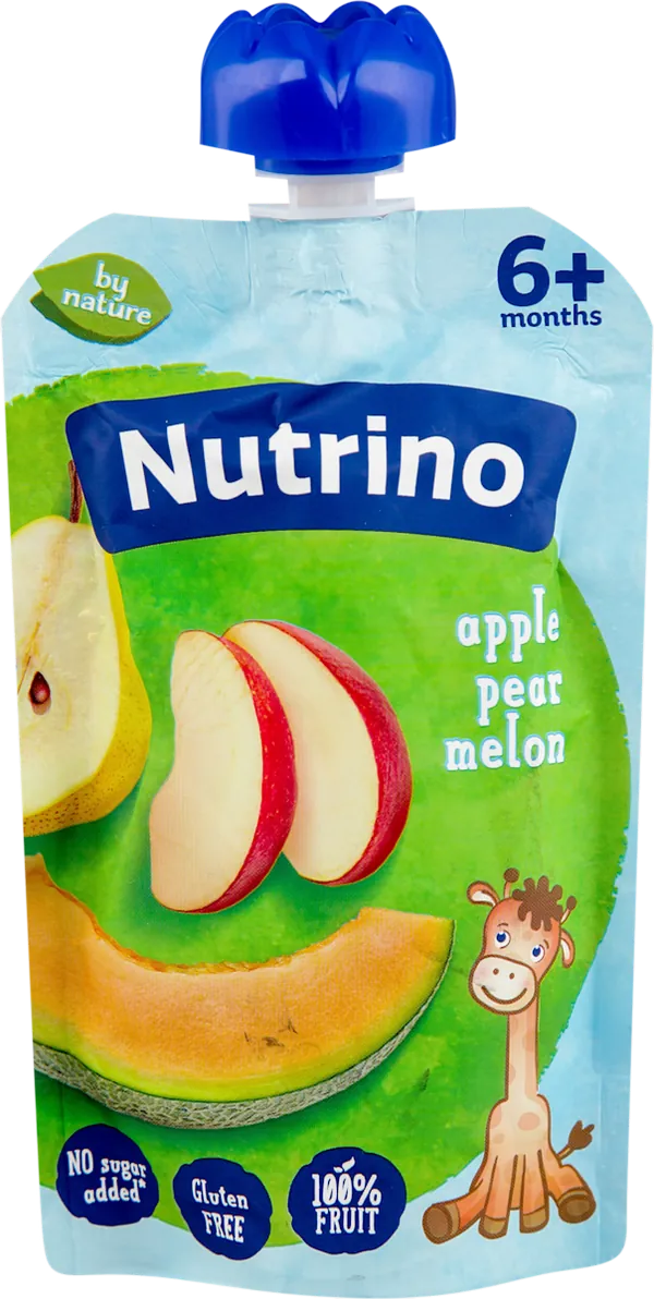Kašice NUTRINO voćni pire jabuka, kruška i dinja 100g