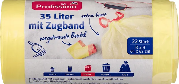 Kesa za smeće PROFISSIMO sa trakom 35l 22kom