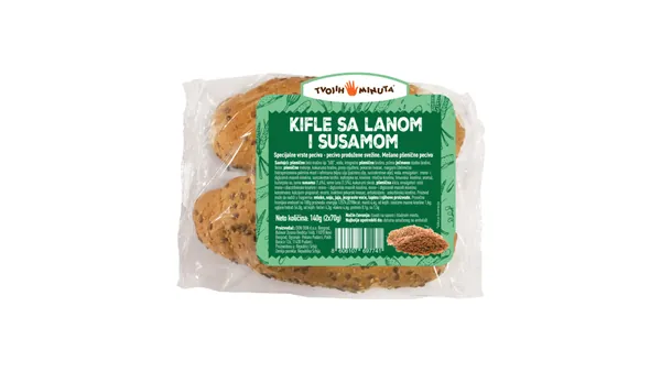 Kifla TVOJIH 5 MINUTA sa lanom i susamom 2x70g