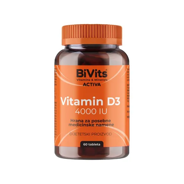 Kosti, zglobovi i mišići ABELA BiVits ACTIVA Vitamin D3 4000 IU, 60 tableta