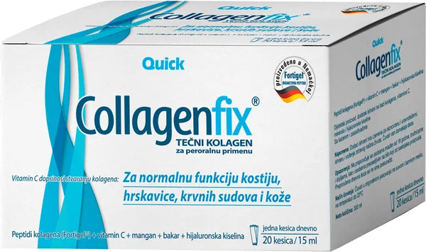 Kosti, zglobovi i mišići ESENSA Collagenfix, tečni kolagen za peroralnu primenu, 20 kesica